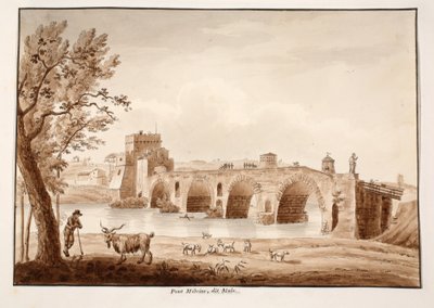 Ponte Milvio oder Ponte Molle, 1833 von Agostino Tofanelli